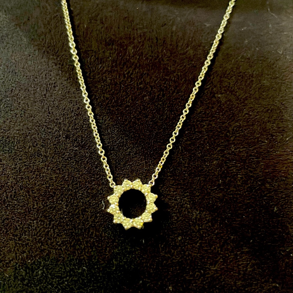 Platium Tiffany and Company Open Circle Pendant